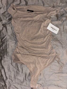 Taupe Ruched Bodysuit - Women